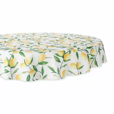 Design Imports Lemon Bliss Print Outdoor Tablecloths