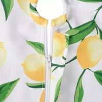 Design Imports Lemon Bliss Print Outdoor With Zipper Tablecloths