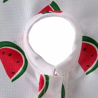 Design Imports Watermelon Print Outdoor  With Zipper Tablecloths