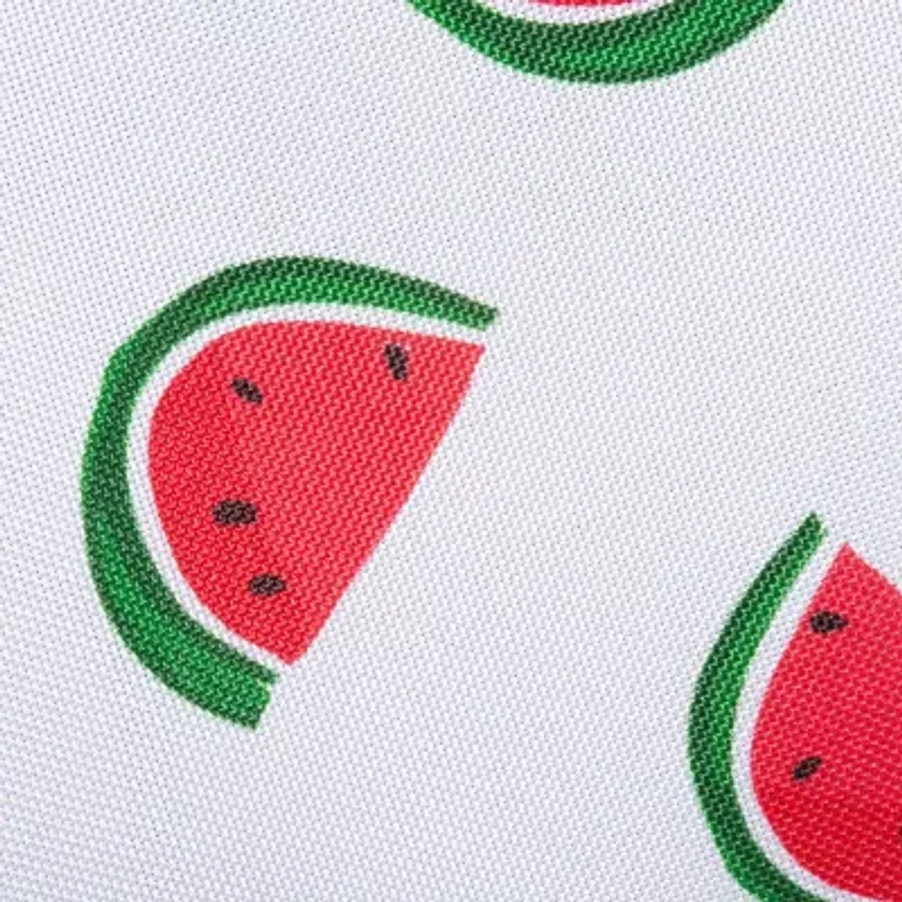 Design Imports Watermelon Print Outdoor  With Zipper Tablecloths