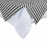 Design Imports Black And Cream Harlequin Print Table Topper Tablecloths