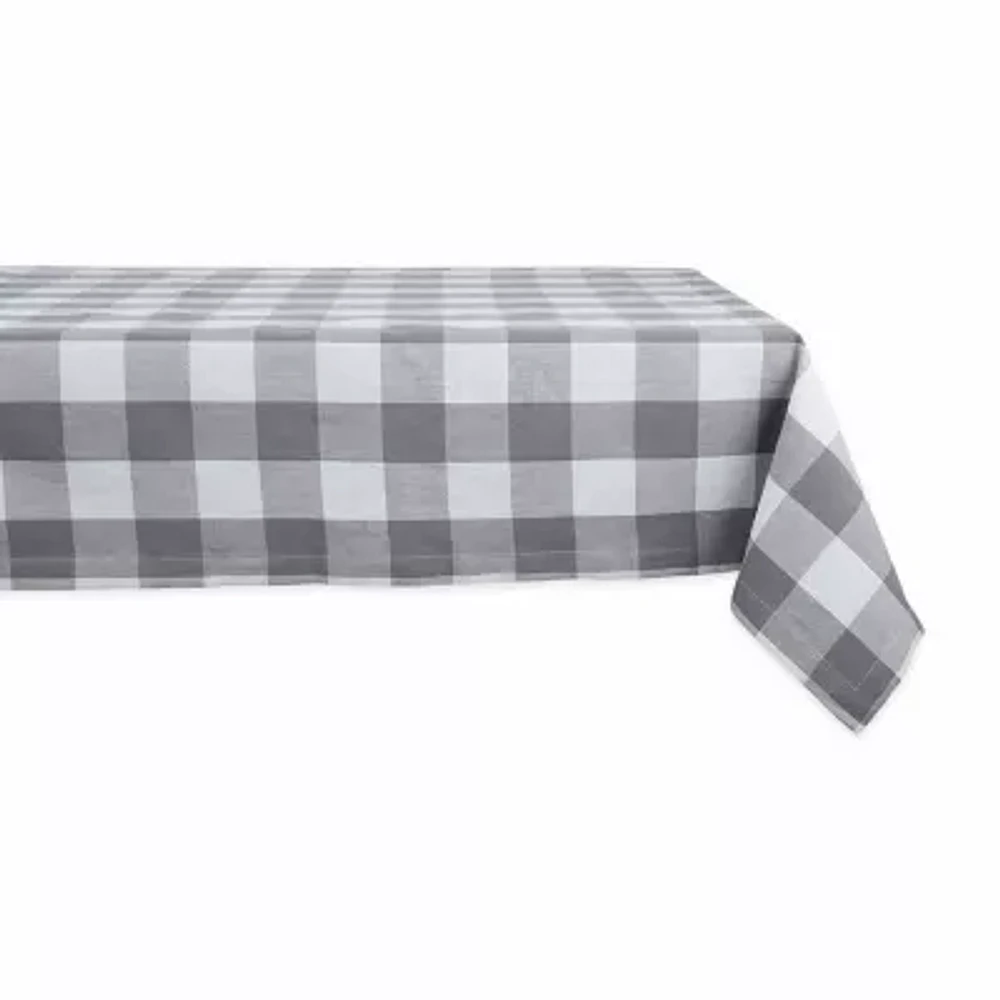 Design Imports Gray/ Buffalo Check Tablecloths