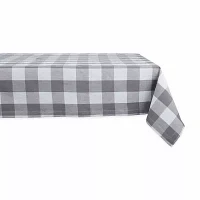 Design Imports Gray/White Buffalo Check Tablecloths