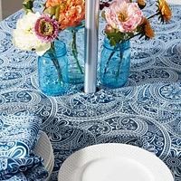 Design Imports Blue Paisley Print Outdoor Tablecloths