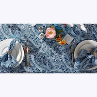 Design Imports Blue Paisley Print Outdoor Tablecloths