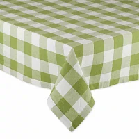 Design Imports Antique Green Buffalo Check Tablecloths