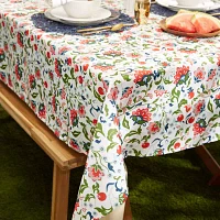 Design Imports Garden Floral Print Outdoor Tablecloths