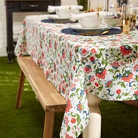 Design Imports Garden Floral Print Outdoor With Zipper Tablecloths