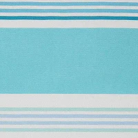 Design Imports Beach House Stripe Print Outdoor  With Zipper Tablecloths