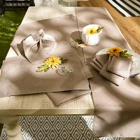 Design Imports Stone Tonal Lattice Print Outdoor Tablecloths