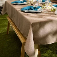 Design Imports Stone Tonal Lattice Print Outdoor Tablecloths