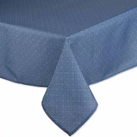 Design Imports French Blue Tonal Lattice Print Outdoor Tablecloths