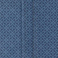 Design Imports French Blue Tonal Lattice Print Outdoor With Zipper Tablecloths