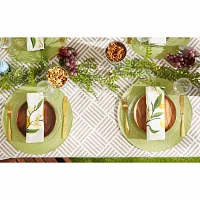 Design Imports Stone Grid Vinyl Tablecloths