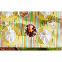 Design Imports Spring Stripe Vinyl Tablecloths