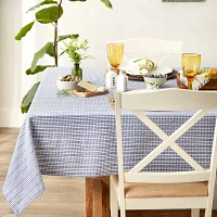 Design Imports French Blue Farmhouse Gingham Tablecoth