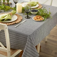 Design Imports Black Farmhouse Gingham Tablecoth