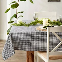 Design Imports Black Farmhouse Gingham Tablecoth