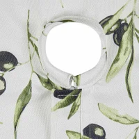 Design Imports Olives Print Outdoor With Zipper Tablecloths