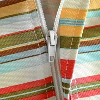 Design Imports Summer Stripe Outdoor  With Zipper Tablecloth