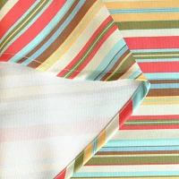 Design Imports Summer Stripe Outdoor  With Zipper Tablecloth