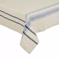 Design Imports Nautical Blue French Stripe Tablecloths