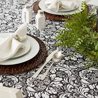 Design Imports Black Damask Tablecloths