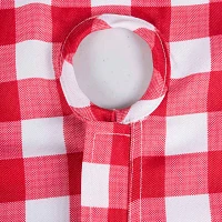Design Imports Tango Red Check Round Outdoor With Zipper Tablecloths
