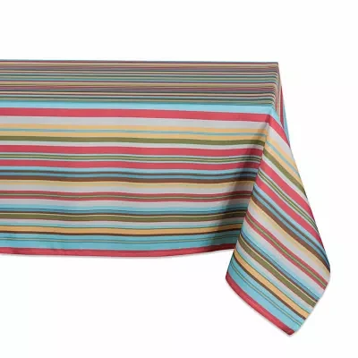 Design Imports Summer Stripe Outdoor Tablecloths