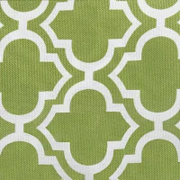 Design Imports Green Lattice Outdoor Tablecloths