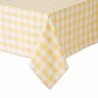 Design Imports Yellow/White Checkers Tablecloths