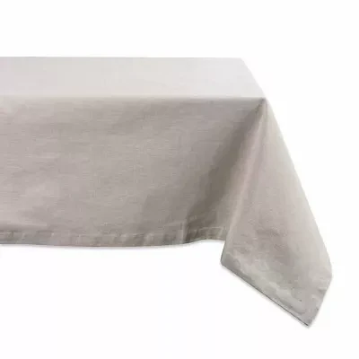 Design Imports Natural Solid Chambray Tablecloths