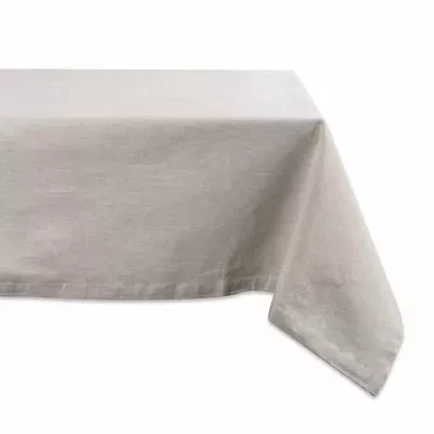 Design Imports Natural Solid Chambray Tablecloths