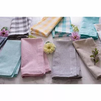 Design Imports Natural Solid Chambray Tablecloth