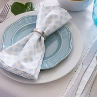 Design Imports Natural Solid Chambray Tablecloth