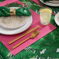 Design Imports Banana Leaf Outdoor  With Zipper Tablecloths