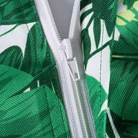 Design Imports Banana Leaf Outdoor  With Zipper Tablecloths