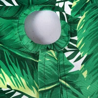 Design Imports Banana Leaf Round Outdoor With Zipper Tablecloth