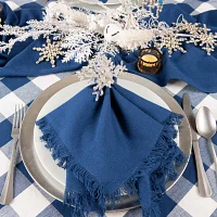 Design Imports Navy Buffalo Check Tablecloths