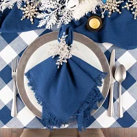 Design Imports Navy Buffalo Check Tablecloths