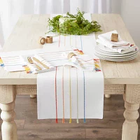 Design Imports Rainbow Stripe Tassel 4-pc. Placemats