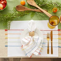 Design Imports Rainbow Stripe Tassel 4-pc. Placemats