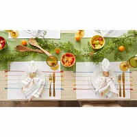 Design Imports Rainbow Stripe Tassel 4-pc. Placemats