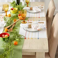 Design Imports Rainbow Stripe Tassel 4-pc. Placemats