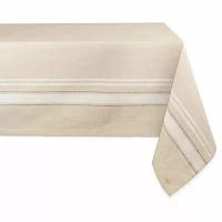 Design Imports White French Stripe Tablecloths