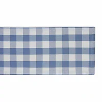 Design Imports Stonewash Blue Buffalo Check Table Runners