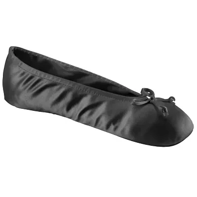 Isotoner Satin Womens Ballerina Slippers