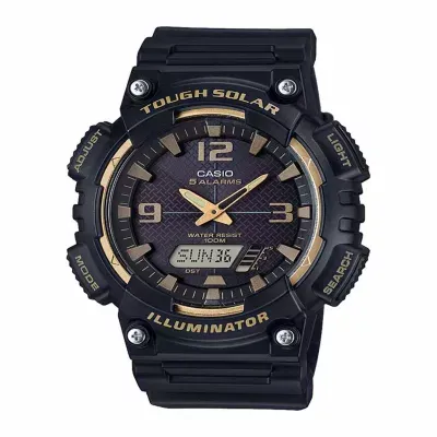 Casio Mens Black Strap Watch Aqs810w-1a3v