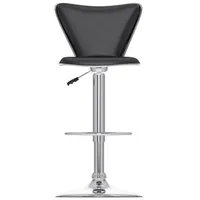 Curved Back Adjustable Bar Stools- Set of 2