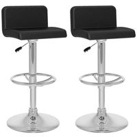 2-Pc. Low Back Adjustable Barstools